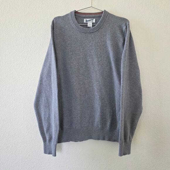 Duluth Trading Co Crewneck Sweater Gray Knit Pullover Men Size M Cotton Blend - Picture 11 of 11